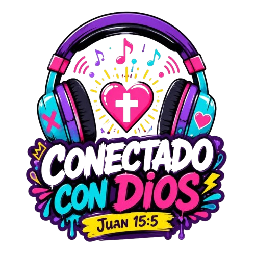 Conectado con Dios – diseño graffiti Juan 15:5